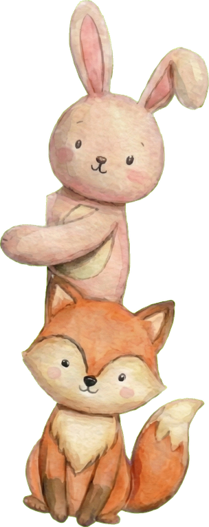 Renard et lapin - Exemple de liste de cadeaux pour enfant